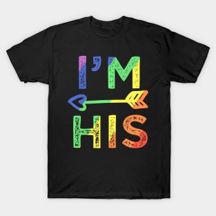 Gay Couple Matching Im His Lgbt Pride T-Shirt